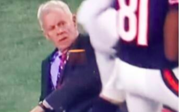 (VIDEO): Old Man Gets Taken Out On Sideline, Gives A+ Death Stare During Bears-Cowboys Game