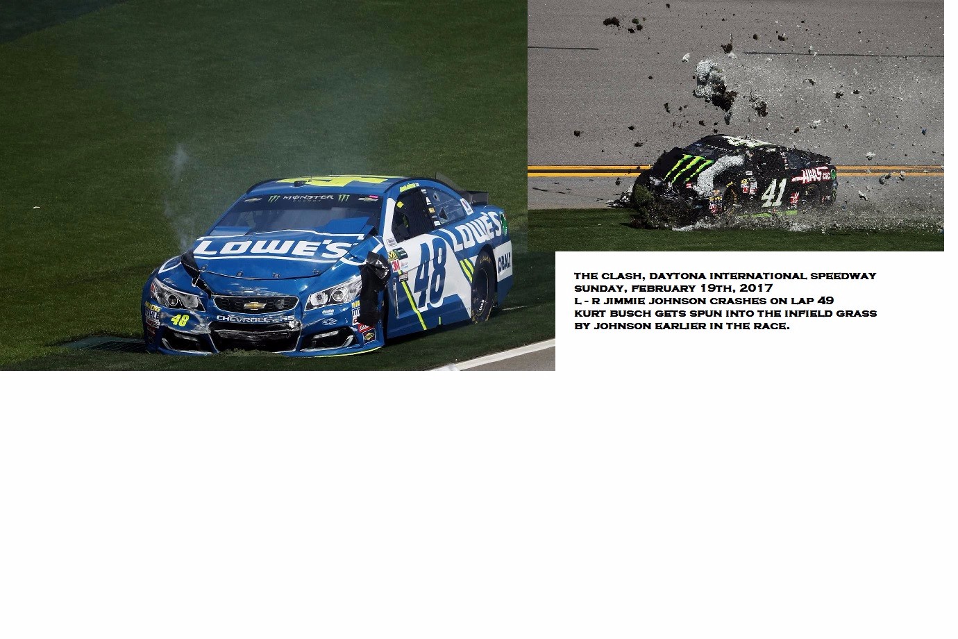 crash At The Clash - Johnson, Busch Wreck Out Of Non Points Race