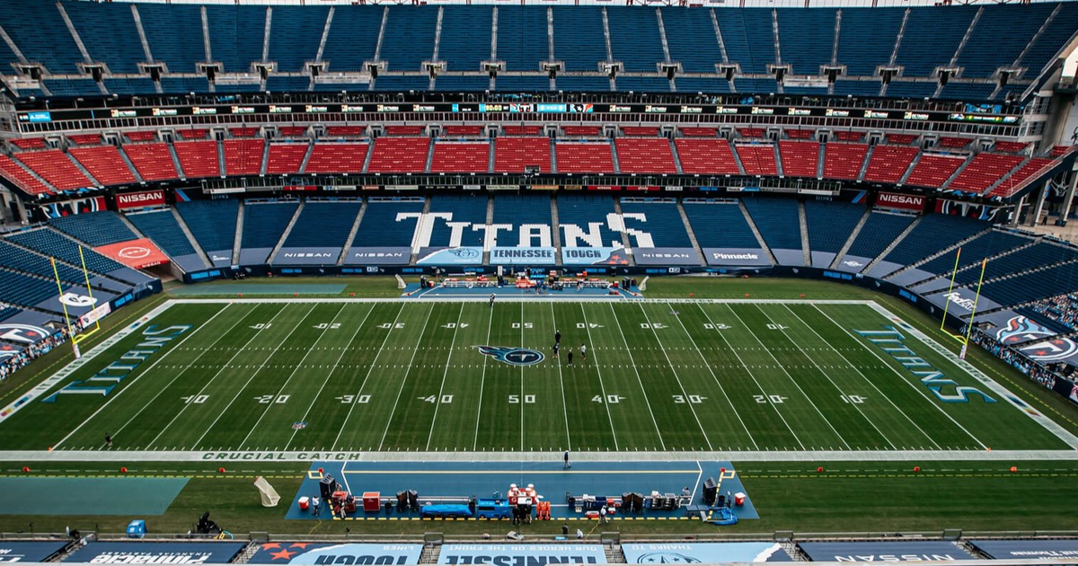 My buddy sent me a picture of the turf installed at Nissan Stadium